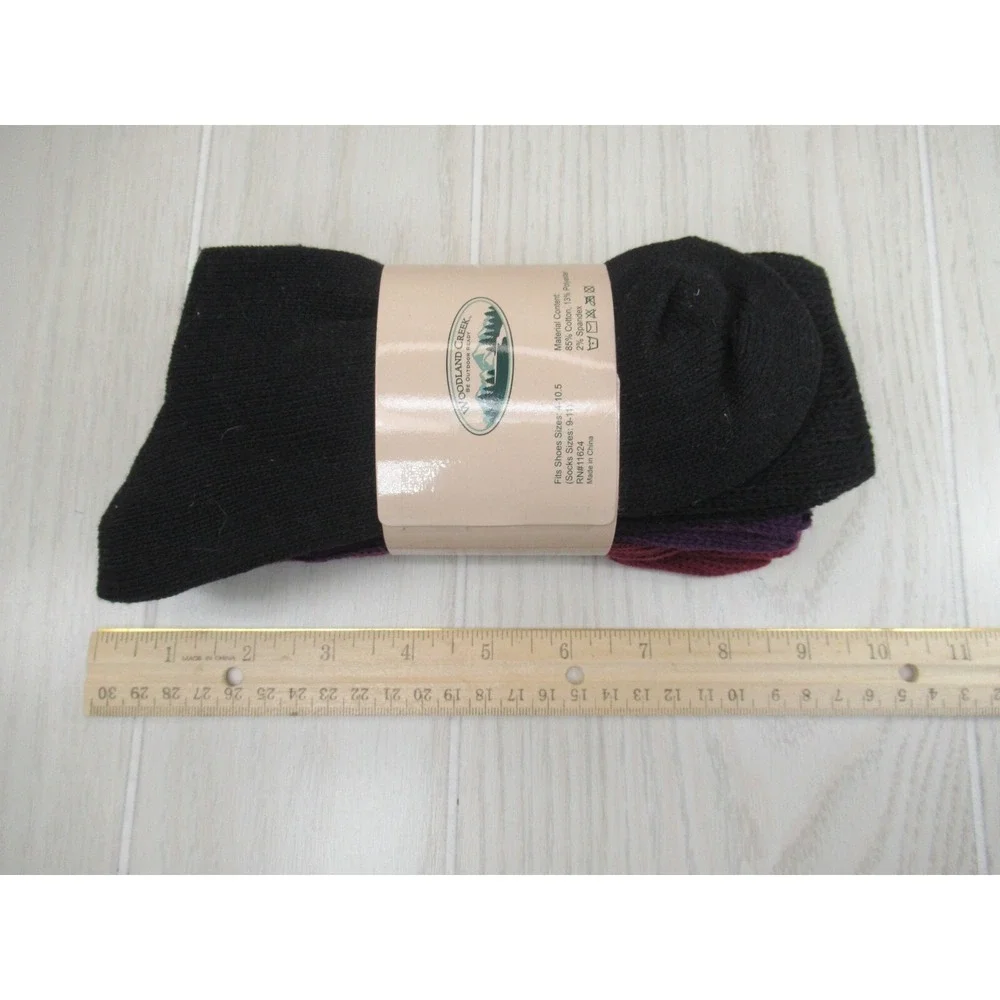 Woodland Creek 3 pack Thermal Socks Woman's purple black